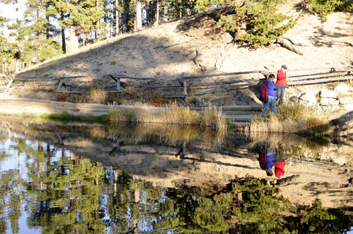 reflections at sprague lake at Rocky Mountain National Park